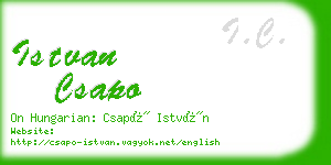 istvan csapo business card